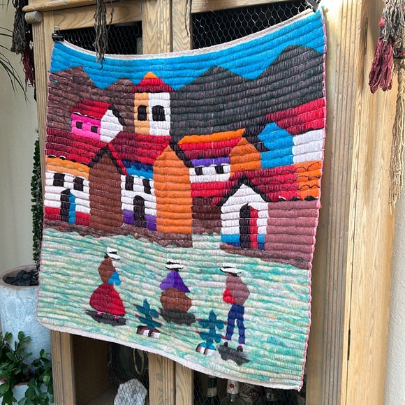 Vintage Peruvian Wool Tapestry